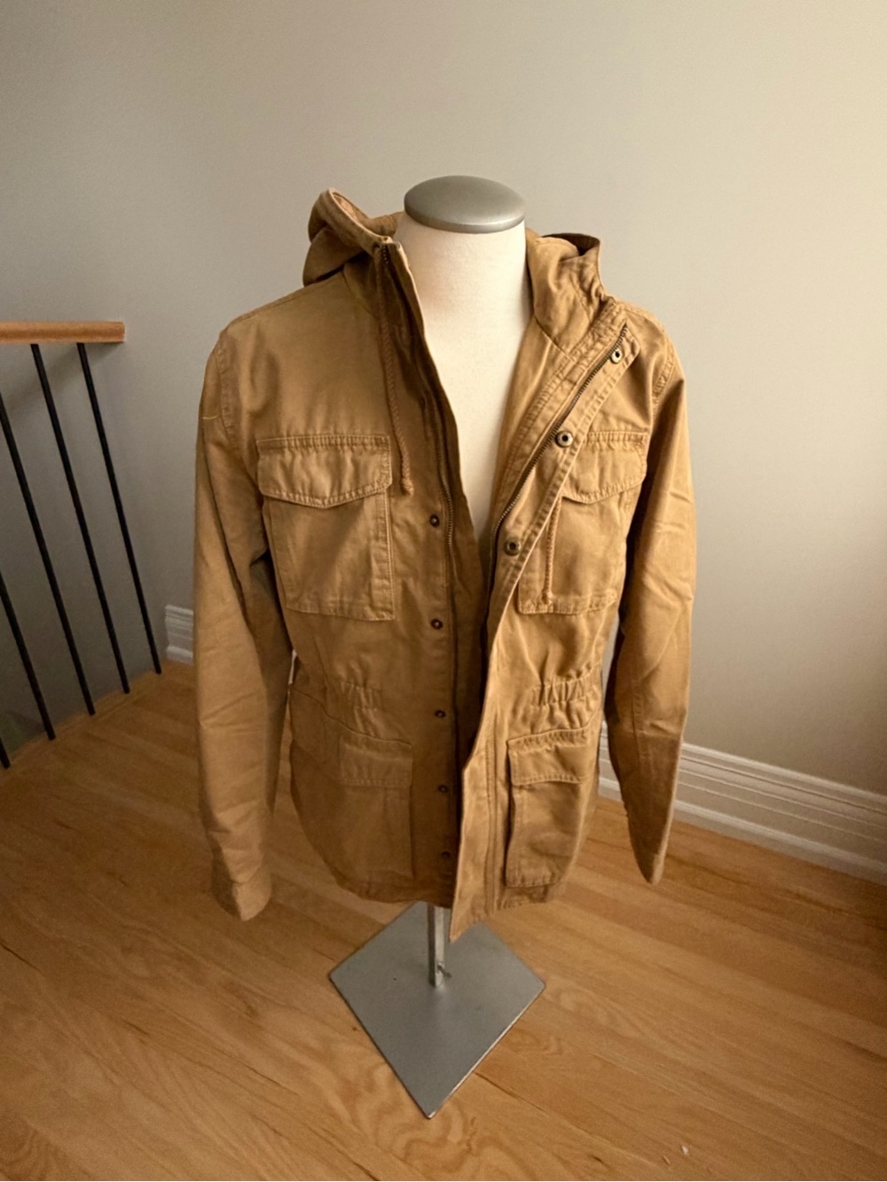 GAP Men's Hooded Field Jacket in Tan